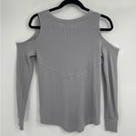 LNA  Thermal Grey Spandex Modal Long Sleeve Off The Cold Shoulder Size Xs Photo 5