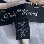 Slinky Brand Vintage Womens Blouse Size 2X Brown Swirl Short Sleeve Made in USA Photo 9