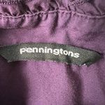 Penningtons Womens Top Size 28 Ruffle Stretch Business Career Office Dressy Chic Purple Photo 1