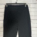 Zac & Rachel Polka Dot Pull‑On Pants 6 Black White Casual Stretch Ankle Straight Photo 4