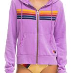 Aviator Nation Purple  Zip-Up Hoodie Photo 0