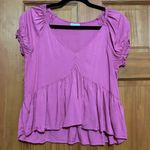 Abound Hot Pink Peplum Top Photo 0