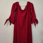 Tibi  Off The Shoulder Dress in Crimson Red Photo 1