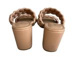 Steve Madden Braided Block Heels Womens 10 Beige Faux Leather Square Toe Neutral Photo 2