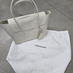 Salvatore Ferragamo New Ferragamo Classic Croc-Embossed Leather Tote Bag Photo 0