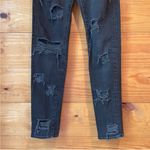 Abercrombie & Fitch Black Distressed Mid Rise Stretchy Skinny Jeans 28 Photo 4