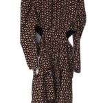 Topshop  NWT Size 8 Cut Out Tiered Layered Floral Rose Dress Corals on Black NEW! Photo 0