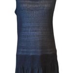 prAna Black Semi Sheer Sleeveless Mini Dress Beach Coverup Womens Size Large Photo 0