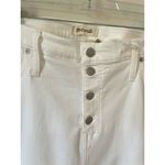 Madewell  Button Fly Skinny Denim Jeans White Size 36/Women's 22 Plus Petite NEW Photo 5