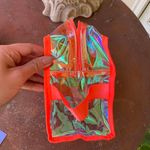 Free People NEW clear metallic crone makeup cosmetic bag Photo 3