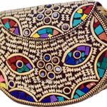 Ramla Mosaic Crossbody/ Clutch Gold Photo 0