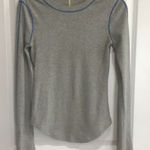 Free People Top Womens Size S Thermal Waffle Knit Long Sleeve Photo 0