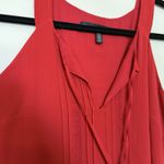 White House | Black Market WHBM Tank Top Women XSmall Boho Summer Festival Tassel Tie Resort Vacation Red Photo 2