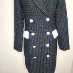 Alexia Admor  Diana Double Breasted Tweed‎ Blazer Mini Dress Pearl Button Sz 4 Photo 3