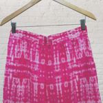 Amanda Uprichard  Pink Silk Tie-Dye Wide Leg Pants | Boho Resort Chic | Size M Photo 4