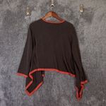 Bryn Walker Brown and Red Cardigan Sweater with Classic Knit Design Open Size S Photo 3