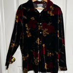 Jaclyn Smith Vintage Deadstock Velvet Floral Top Boho Cottagecore 80s 90s Photo 0