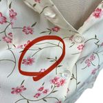 Reformation  Floral Print Button Front Mini Dress Cream Pink Size‎ 4 *Flawed Photo 15