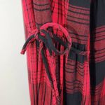 BeachLunchLounge Red Plaid Sheath Dress Size Medium Red and Black Mini Dress Photo 4