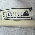 Seaspice Natalie Beach Cover Up Womens M White Open Peruvian Cotton Resort Wear Size M Photo 8