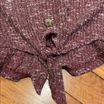 Bobbie Brooks Burgundy Textured Mock Button Photo 2