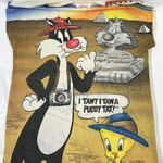 Vtg 1985 Sz L Night Shirt Looney Tunes Warner Bros Tweety Sylvester Jodie Arden Size L Photo 3
