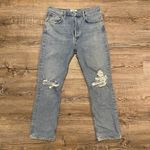 AGOLDE Riley Button Fly High Rise Straight Fit Distressed Jeans Women's size 29 Photo 1