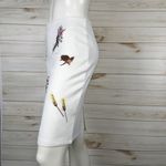 Embroidered White Bodycon Pencil Skirt Photo 2