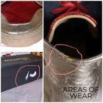 LA DOVITCH MADE IN PORTUGAL RED AND GOLD LEATHER HIGH TOP SNEAKERS (7) Photo 10