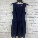 Betsey Johnson Navy Lace Coquette Twee Feminine Girly Fit & Flare Dress Size 4 Photo 8