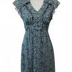 Route 66 Size 7/8 (small) vintage 1990s era ruffled v-neck cap sleeve empire waist knee length dress Photo 1