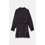 ZARA Women's Silky Polka Dot Playsuit Shorts Lining Flounced Hem Dress S Photo 1