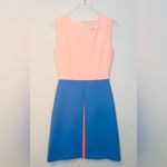 Roksanda Colorblock Wool Crepe Salmon Pink Turquoise Blue A Photo 9