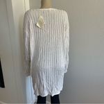 Diane Von Furstenberg  Size 3X  Sheer Metallic Cable Knit Sweater Top Lagenlook Photo 9