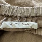 Cynthia Ashby Tan Brown Linen Skirt Elastic Waist Pull On Minimalist Logenlook L Size L Photo 3