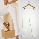 Mother Denim The Mid Rise Dazzler Ankle Straight Jeans Size 28 White Photo 1