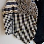 Vintage Mirrors Black & Gold Patchwork Vest Size M Photo 1