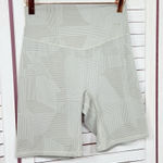 Gymshark  Elevate Geometric Print Cycling Gym Shorts Taupe Tan Medium Photo 0