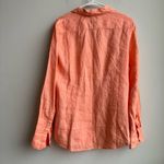 NWT Slim fit Baird McNutt 100% Irish linen Button Down shirt Orange Size 12 TALL Photo 5