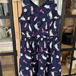 Modcloth space cats astronaut navy dress fit & flare optimistic effect novelty Photo 0
