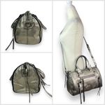 Botkier 🆕  Logan Convertible Leather Boston Satchel Bag in Metallic Pewter Photo 7