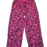 J.Crew NWT Collection Pull-on Silk-Twill Pant in Fuchsia Brown Sleepy Lions 0 Photo 0