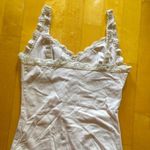 No Boundaries Sparkly, Beaded, Dressy, Lace Trimmed Camisole Tank Top, Ivory, Cream, Size M Photo 1