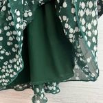 Allison New York Green White Floral Print Faux Wrap Dress Size S Photo 7