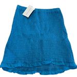 Faithfull the Brand Faithful the Brand Skirt Womens X Small Blue Esti Stretch‎ Shirred Mini Photo 1