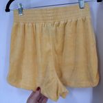 Nike Set Terry Towelling Tracksuit Retro Femme Sweatshirt Snap Shorts Yellow XS Photo 9