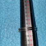 RHINESTONES silver colored 2 rings sparkling White Size 8 Photo 3