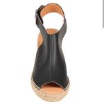 Maypol Anthropologie  black Leather Cross Band Espadrilles Wedge Sandals 40/9 Photo 1