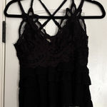 POL Women's Lace Bralette Cami Size Small Black Strappy Back Photo 0
