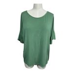 Sew In Love Green Short Sleeve Cut Out Back Solid T Photo 1